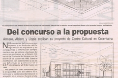 Del concurso a la propuesta